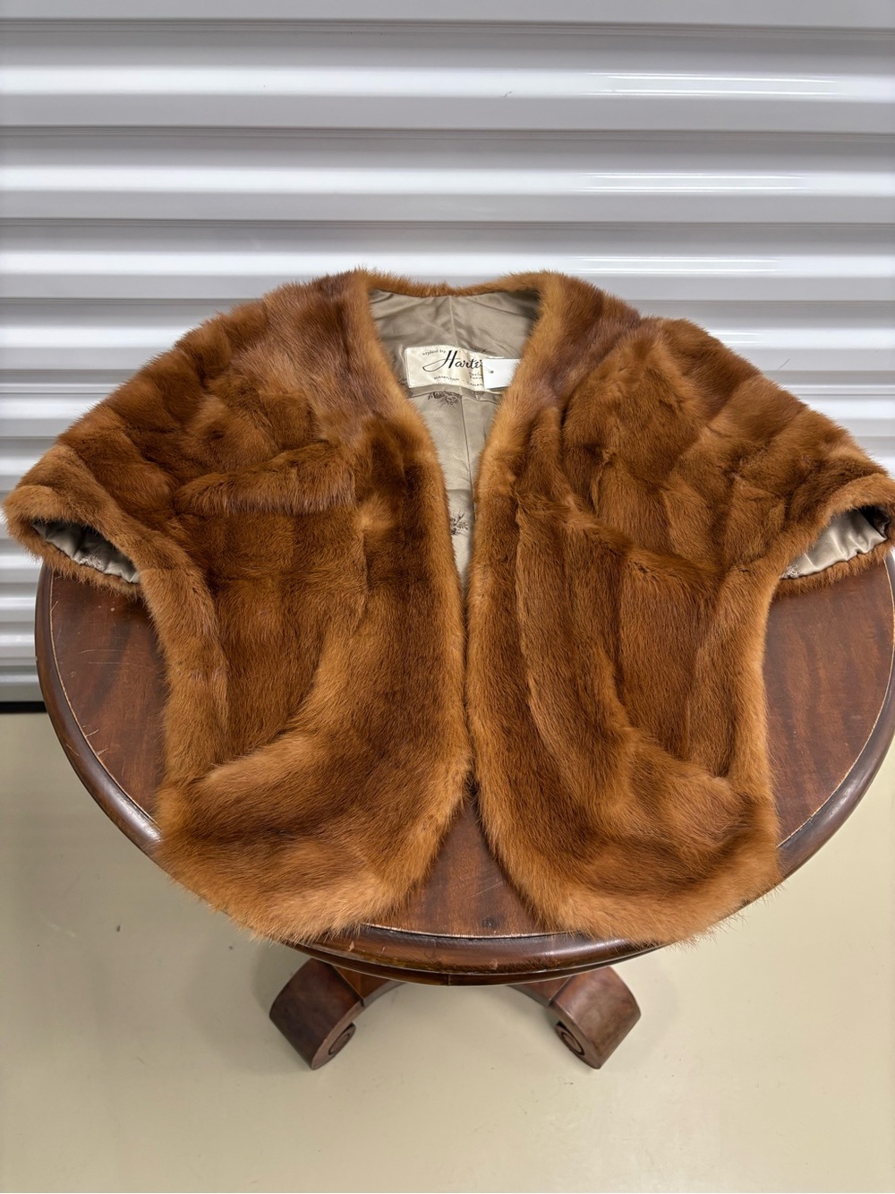 Heritage Chestnut Brown Mink Fur Shrug